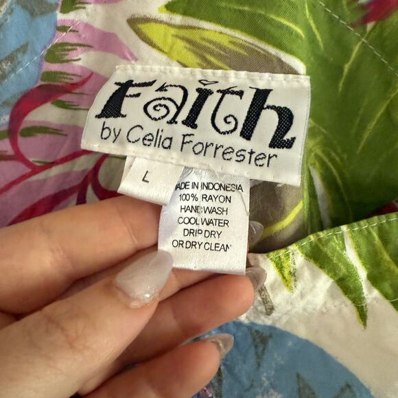 FAITH by Celia Forrester 90s Vintage Pastel Floral Beaded Ankle Length Overalls - Picture 4 of 9